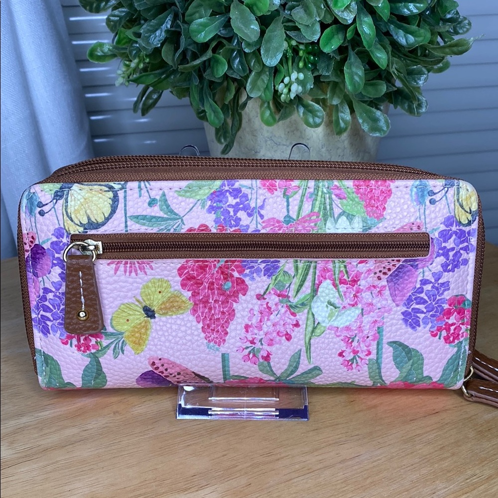 Stone Mountain Pink Floral Butterfly Wallet - Picture 4 of 8